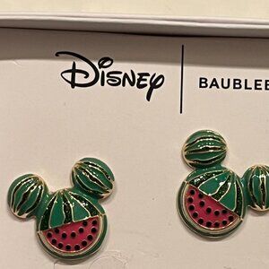 Mickey Mouse Disney BaubleBar Mickey Mouse Watermelon Stud Earrings (NEW) (w/ax)